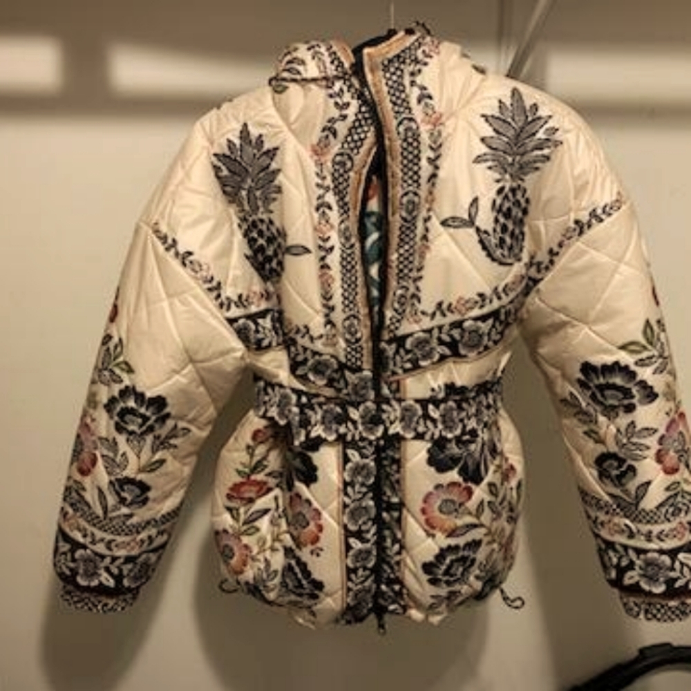 Farm Rio Romantic Garden Parka Size S